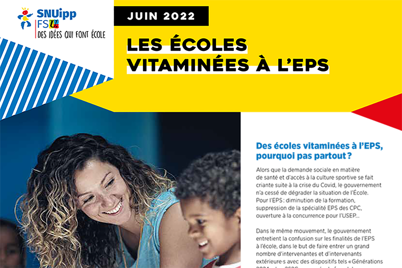 Les écoles vitaminées à l’EPS : le dossier du SNUipp-FSU